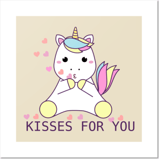Baby unicorn - kisses for you Posters and Art